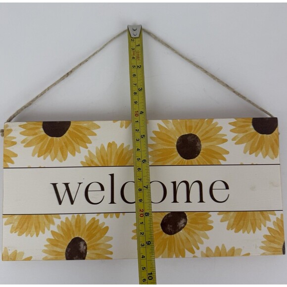 Rustic Marlin Sunflower Welcome Wood Wall Hanging - Picture 4 of 8
